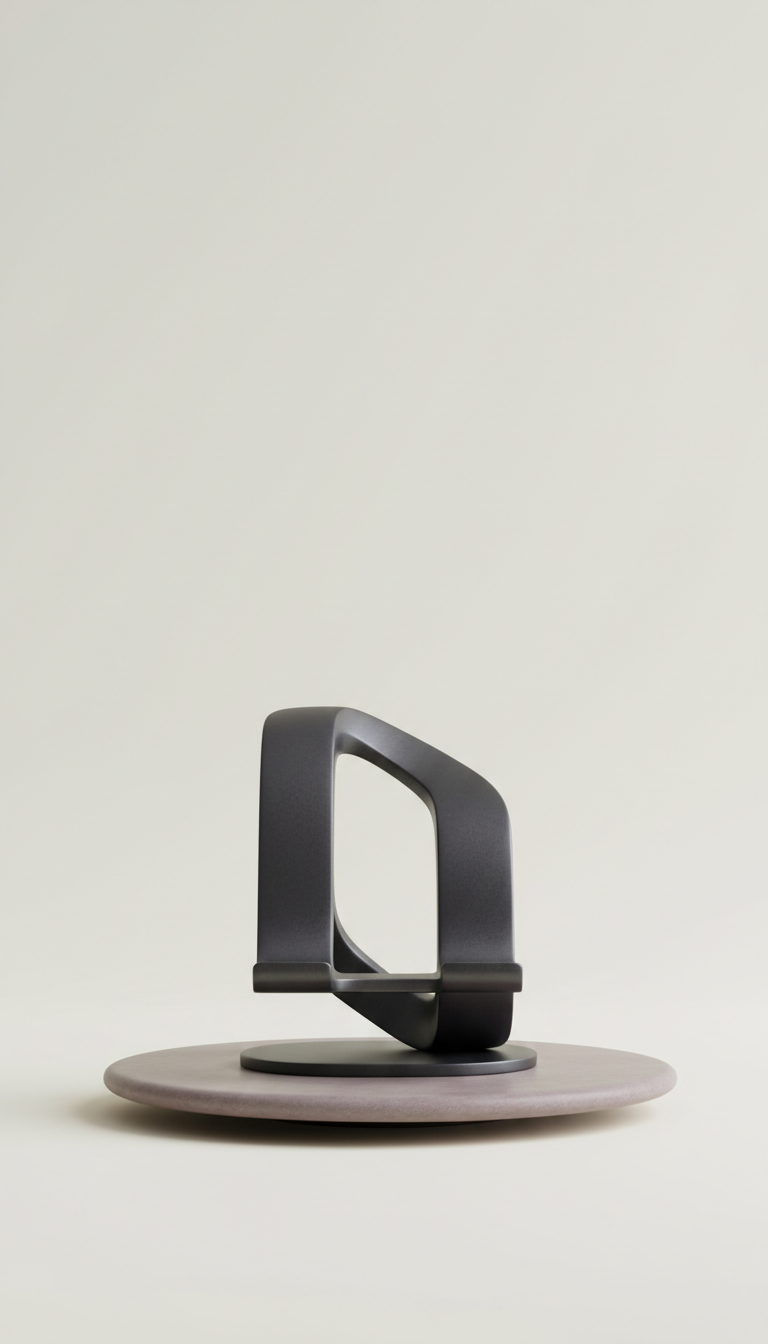Sculptural Metallic Phone Stand